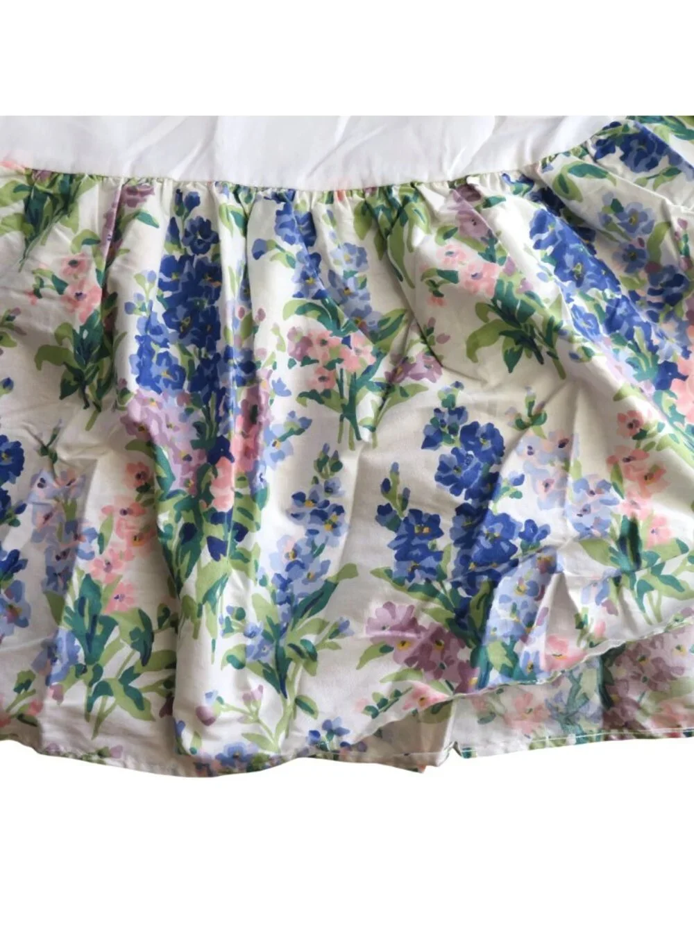 Vintage Laura Ashley Abbeville Floral King Bed Skirt 13
